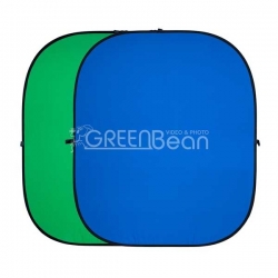 Фон тканевый двухсторонний хромакей GreenBean Twist 180 х 210 B/G